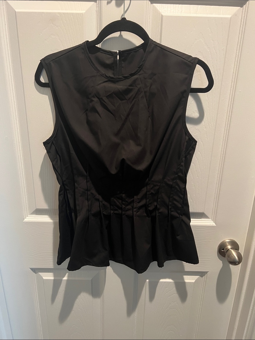 SHEIN Black Sleeveless Peplum Camisole